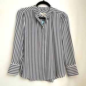 LOFT Striped long sleeve top (NWT)